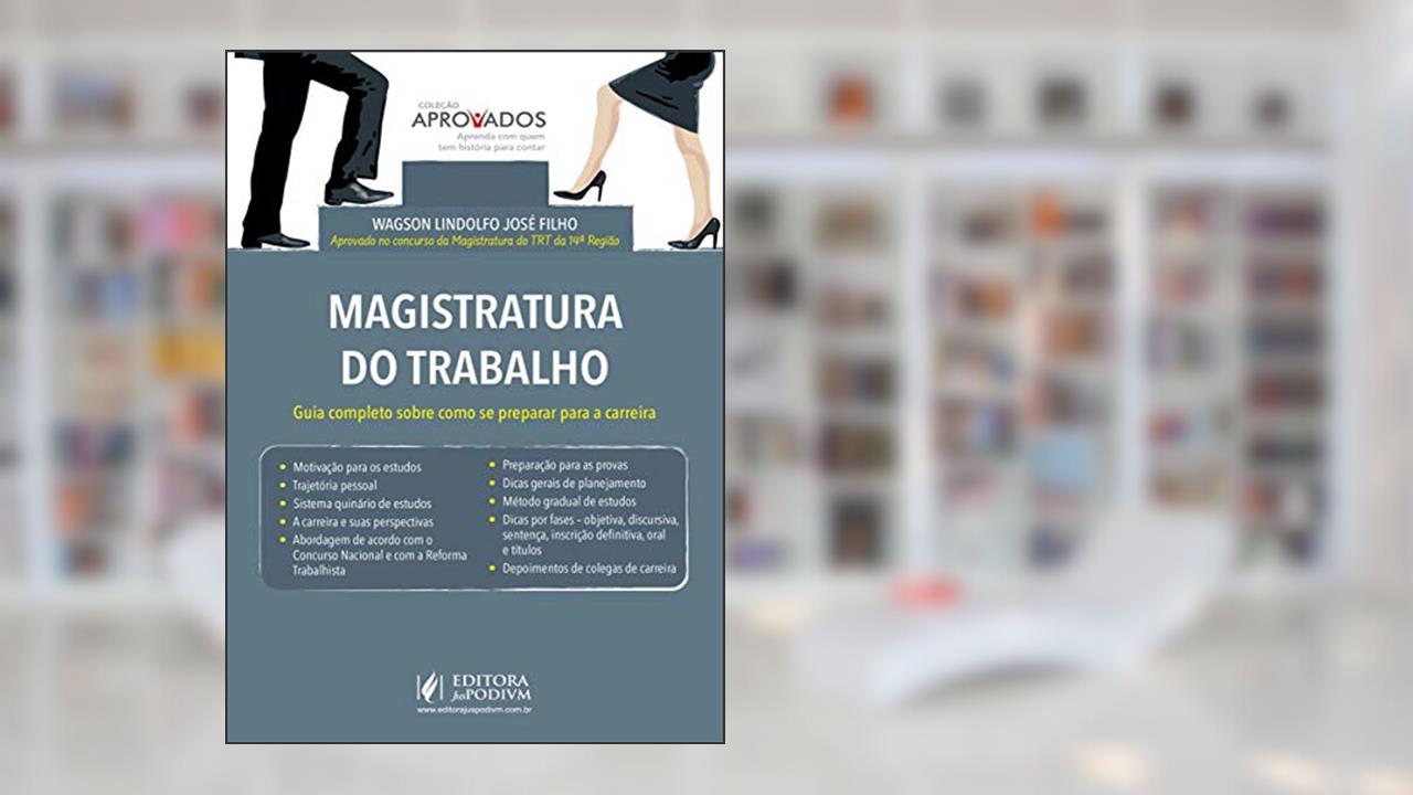 Capa de Aprovados - Magistratura do Trabalho (2019), do autor Wagson Lindolfo Jose Filho