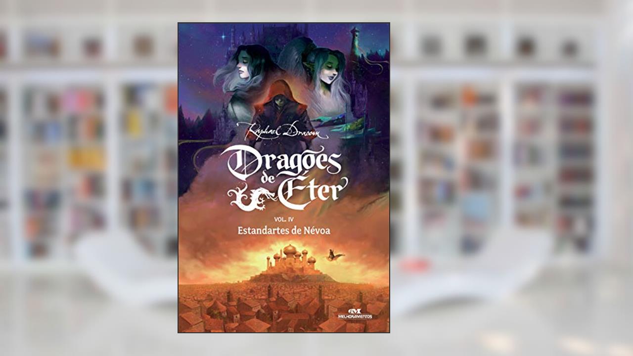Capa de Dragões de Éter: Estandartes de Névoa - Volume 4, do autor Raphael Draccon
