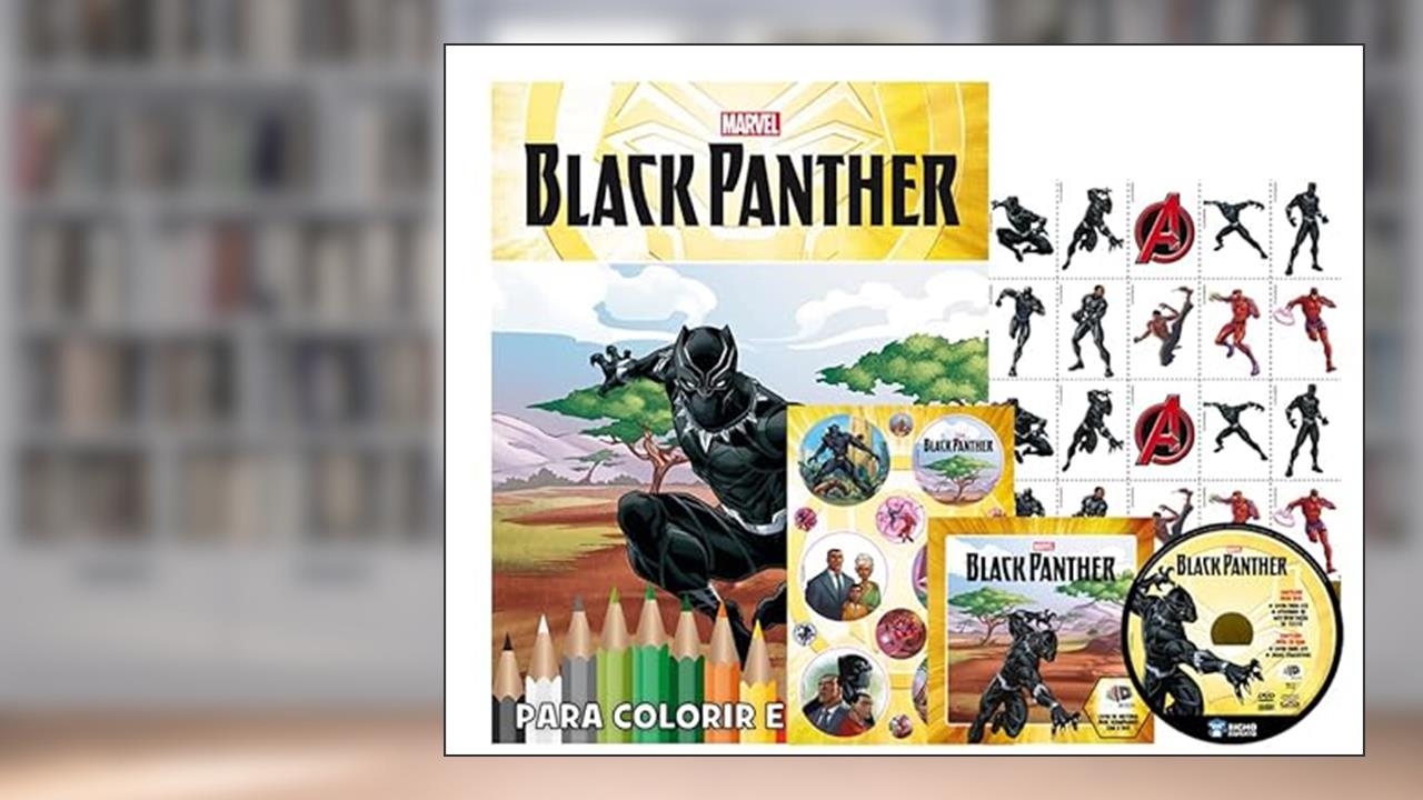 Capa de Kit 5 em 1 com DVD Marvel - Black Panter, do autor Bicho Esperto
