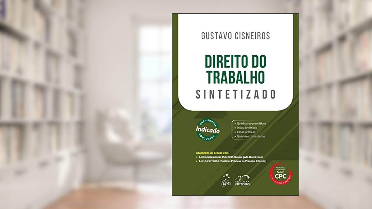 Capa de Direito do Trabalho - Sintetizado, do autor Gustavo Cisneiros