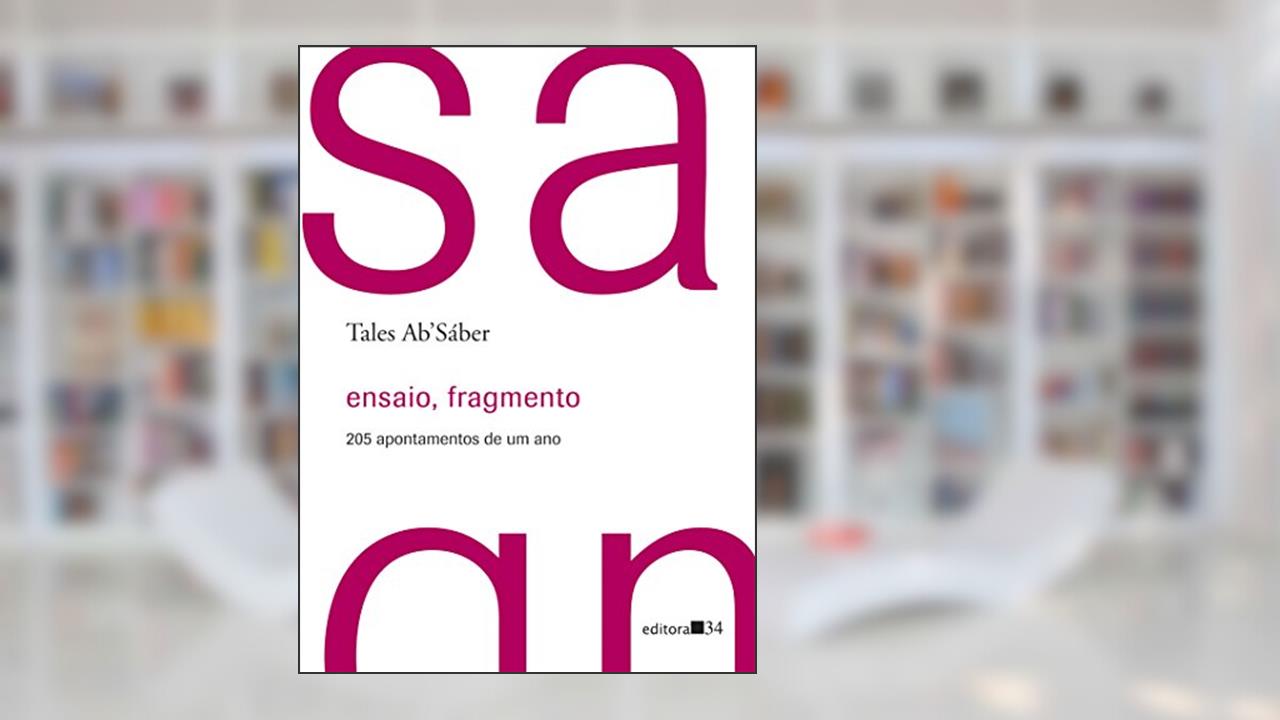 Capa de Ensaio, fragmento: 205 apontamentos de um ano, de Tales A. M. Sáber