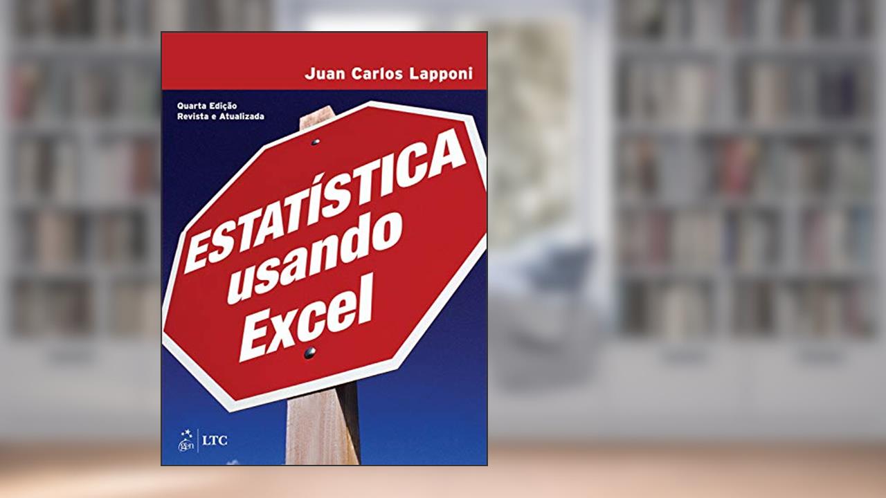 Capa de Estatística Usando Excel, do autor Juan Juan Lapponi