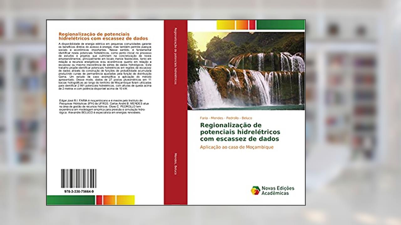 Capa de Regionalização de potenciais hidrelétricos com escassez de dados: Aplicação ao caso de Moçambique, do autor Faria Mendes; Pedrollo Beluco