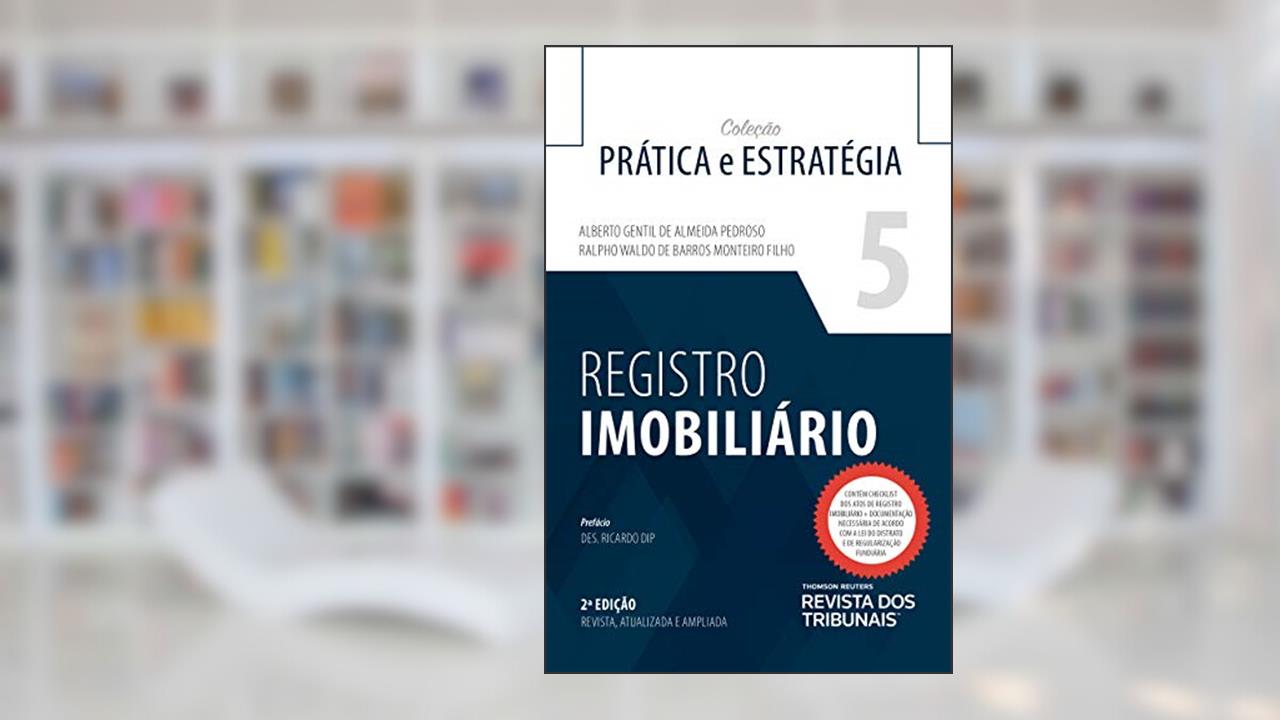 Capa de Registro Imobiliário, do autor Alberto Gentil de Almeida Pedroso; Ralpho Barros Monteiro Filho