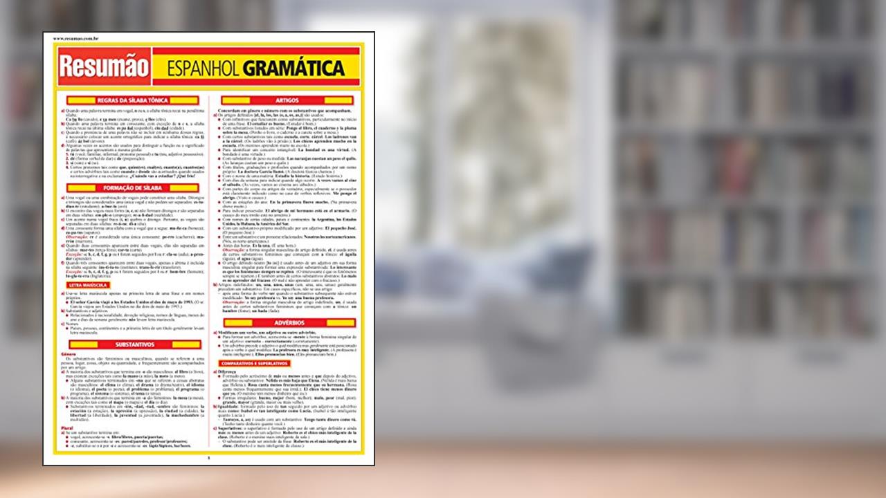 Capa de Espanhol - Gramática, do autor Liliane Arnet