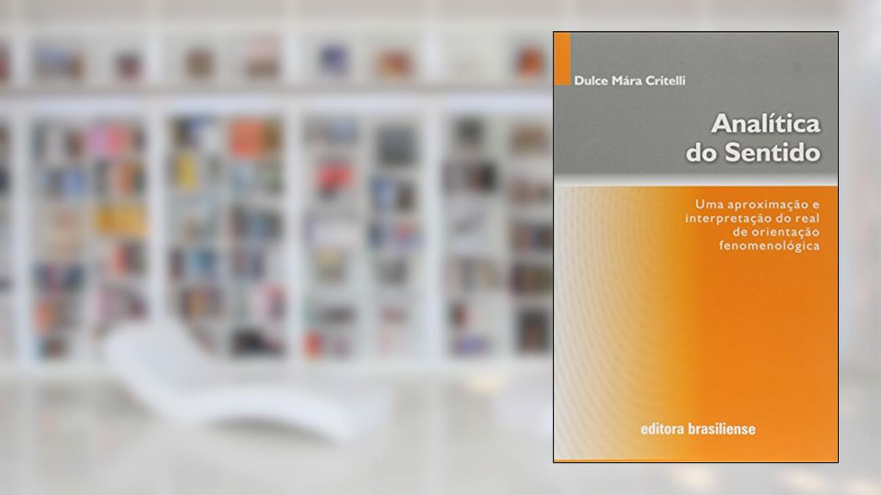 Capa de Analítica do Sentido, do autor Dulce Maria Critelli