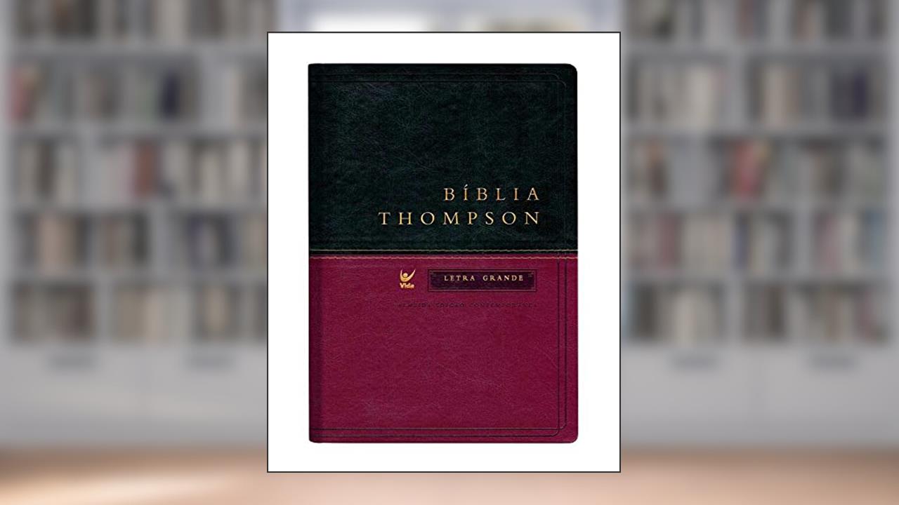 Capa de Bíblia Thompson - AEC - Letra Grande - Verde e Vinho, do autor Frank Charles Thompson