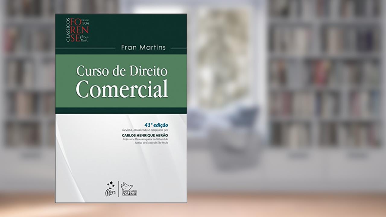 Capa de Curso de direito comercial, do autor Fran Martins