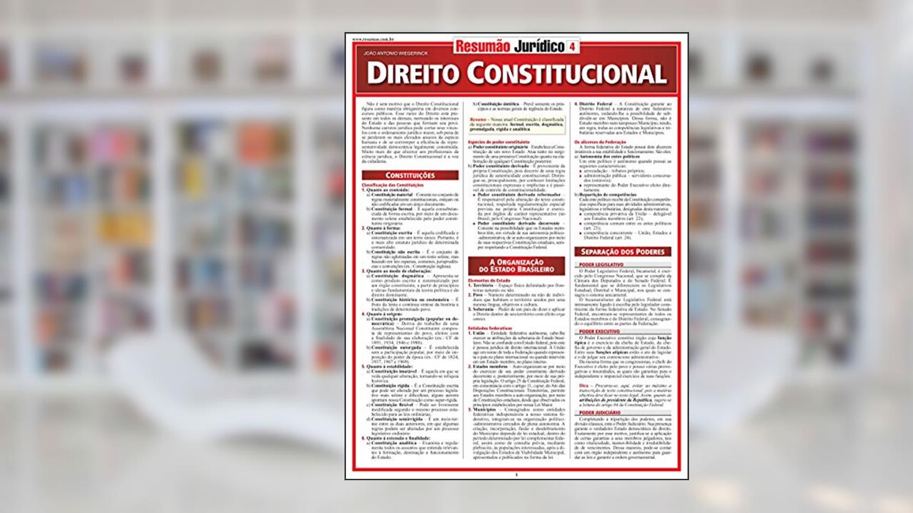 Capa de Direito Constitucional, do autor João Antônio Wiegerinck