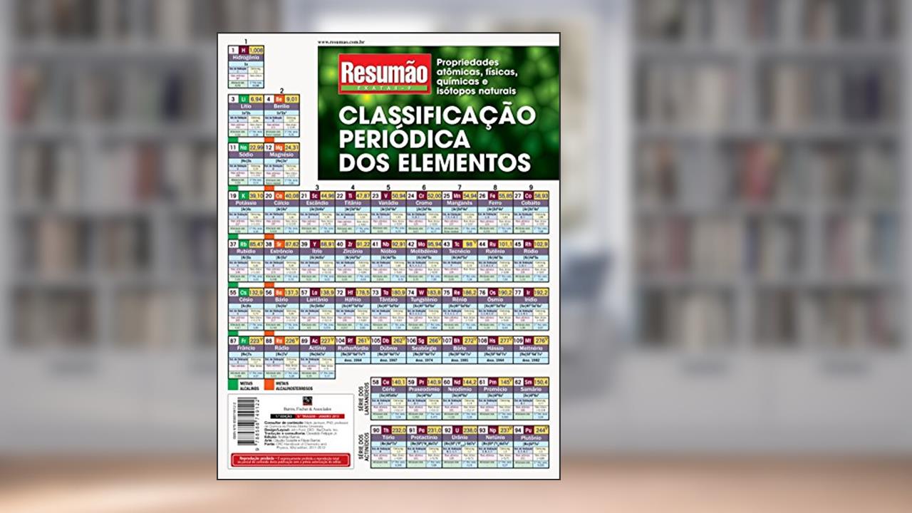 Capa de Classificação Periódica dos Elementos, do autor Mark Jackson