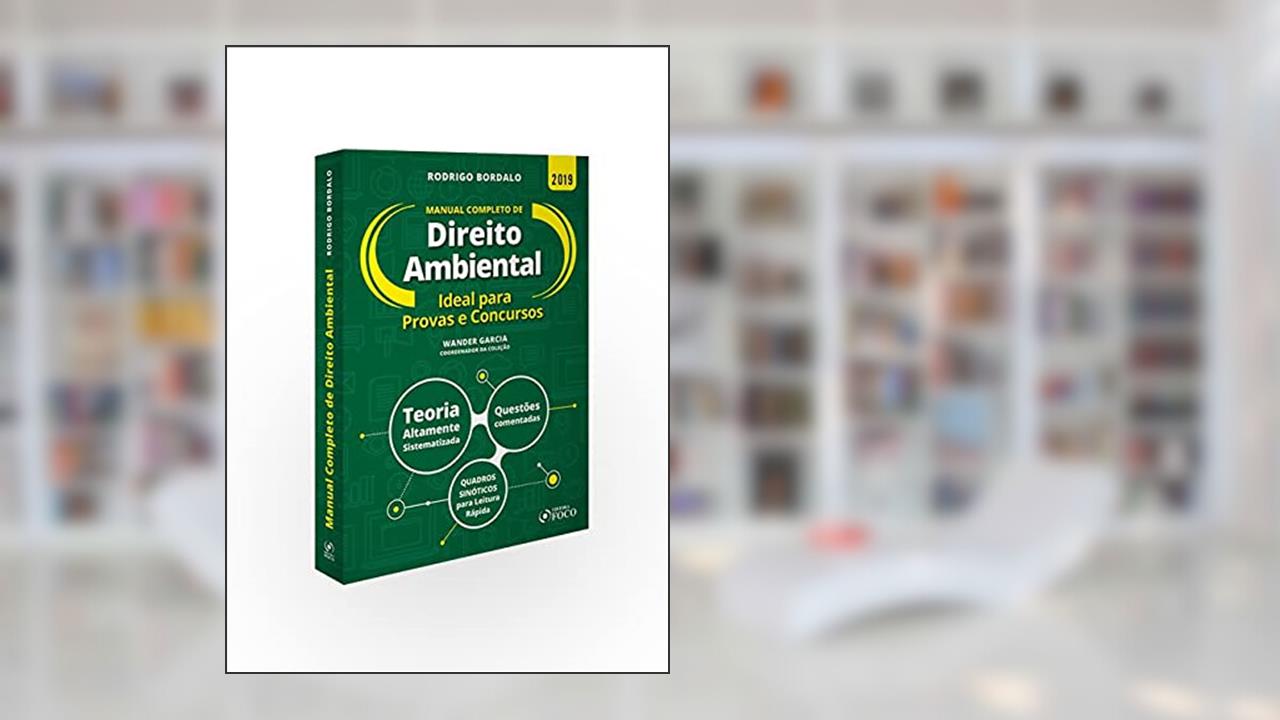 Capa de Manual completo de Direito Ambiental - 1ª edição - 2019: Ideal Para Provas e Concursos, do autor Rodrigo Bordalo