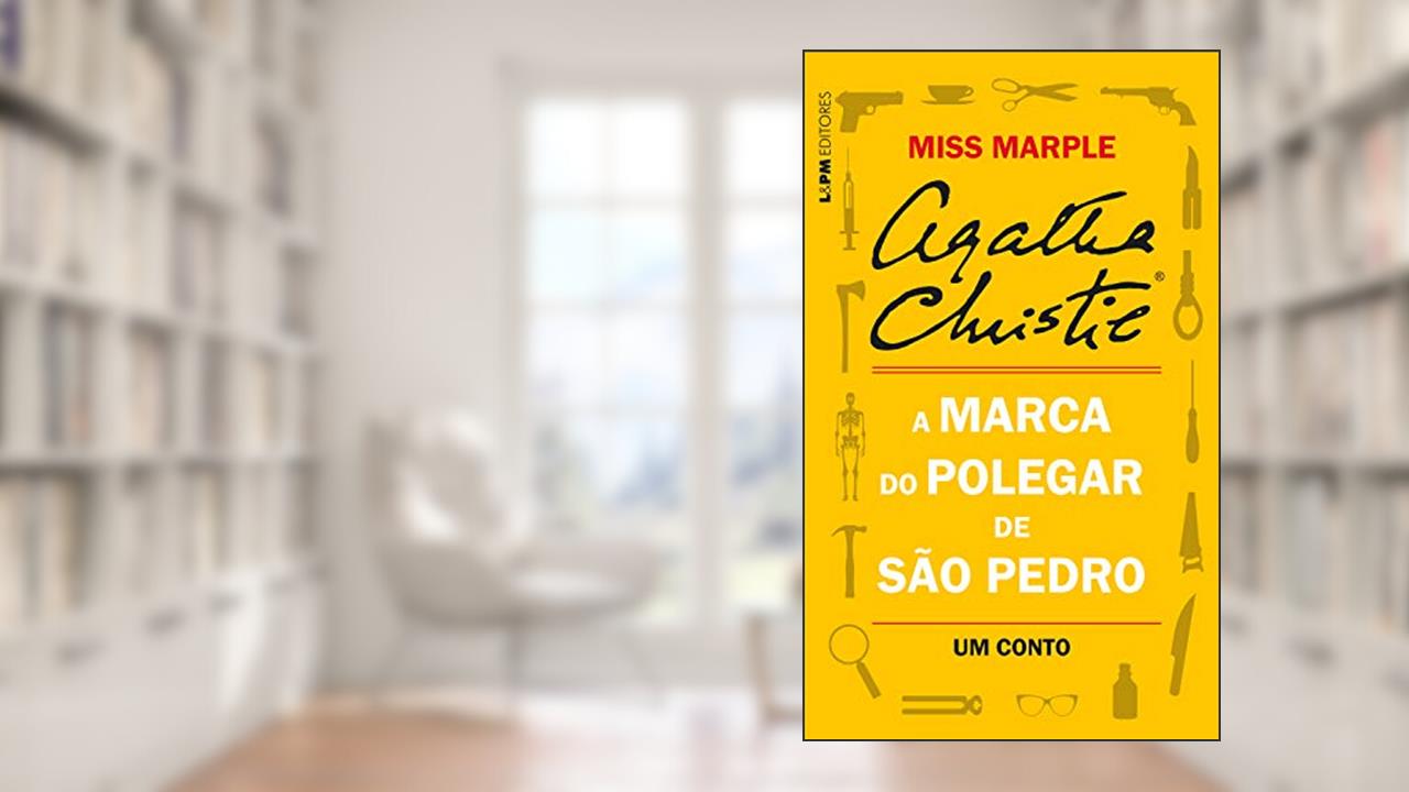 Capa de A marca do polegar de São Pedro: Um conto de Miss Marple, do autor Agatha Christie