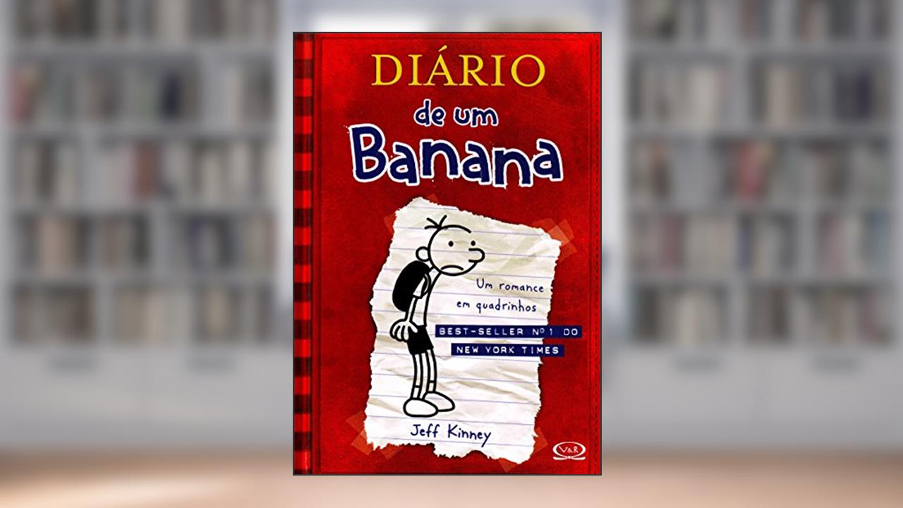 Capa de Diário de Um Banana. Romance Quadrinhos - Volume 1, do autor Jeff Kinney