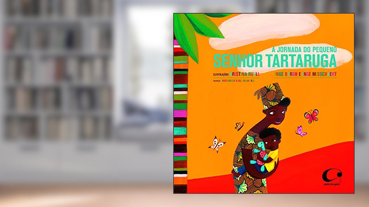 Capa de A jornada do pequeno senhor tartaruga, do autor Inge Bergh; Inge Misschaert