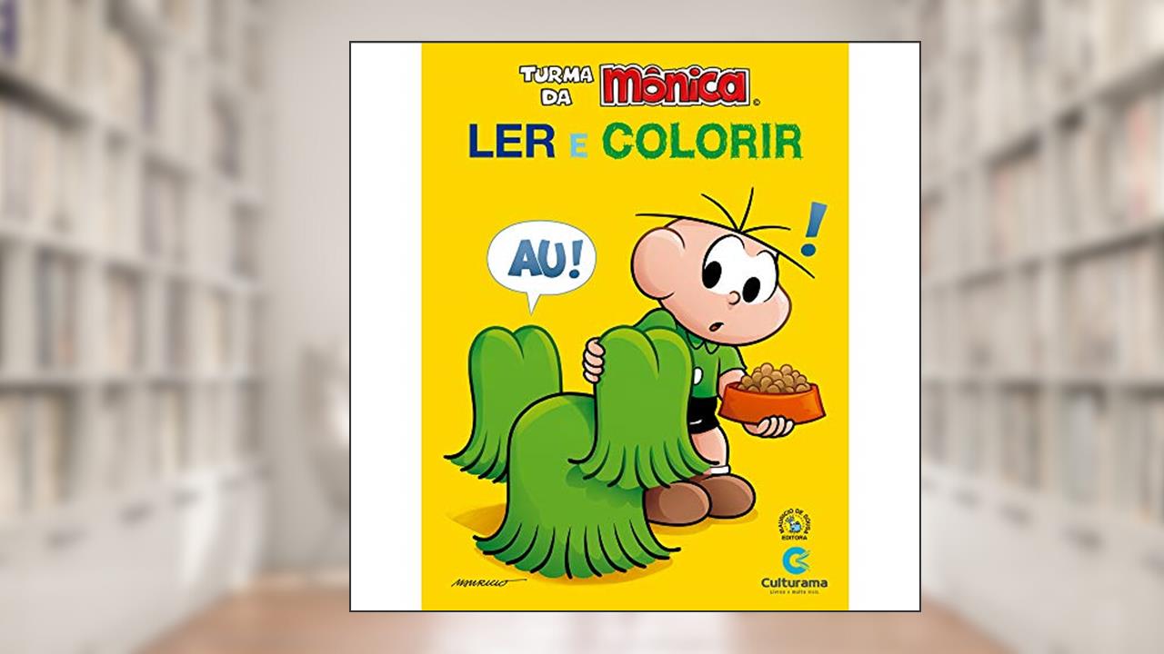 Capa de Médio Ler e Colorir Cebolinha, do autor Mauricio de Souza