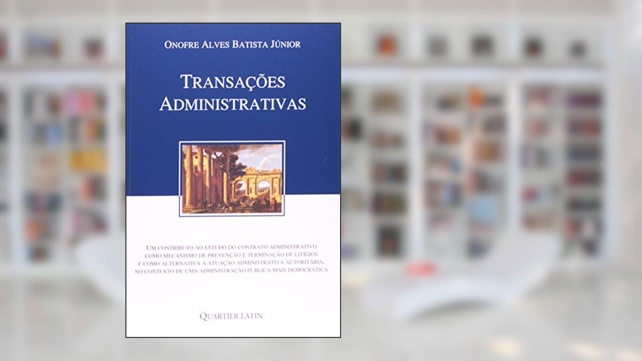 Capa de Transações Administrativas, do autor Onofre Alves Batista Júnior