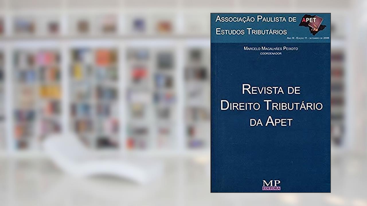 Capa de Revista De Direito Tributário Da Apet, do autor Marcelo Magalhães Peixoto