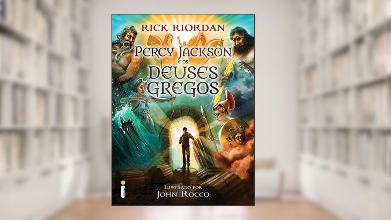 Capa de Percy Jackson e os deuses gregos: Os arquivos do semideus (Percy Jackson e os Olimpianos), do autor Rick Riordan