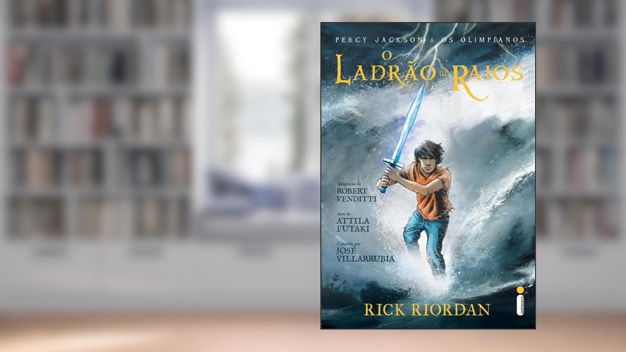 Capa de O Ladrão de Raios. Graphic Novel, do autor Rick Riordan
