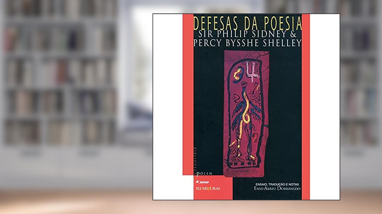 Capa de Defesas da poesia, do autor Sir Philip Sidney; Percy Bysshe Shelley