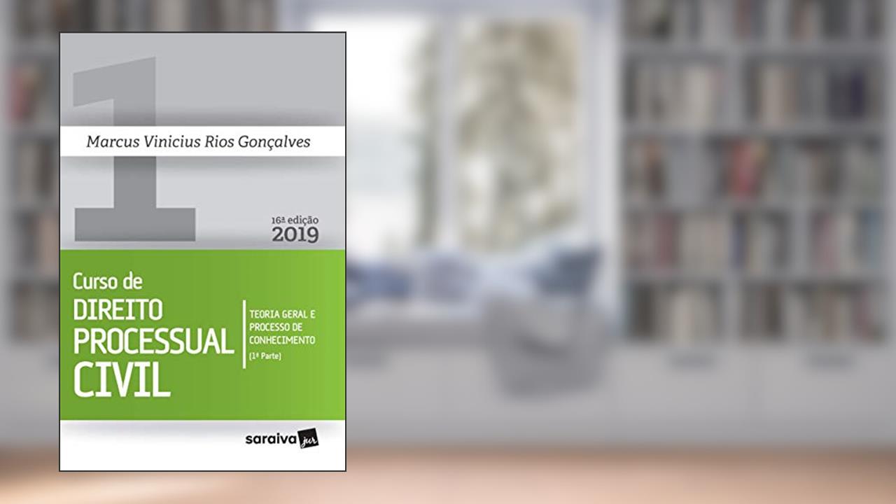 Capa de Novo curso de direito processual civil - 16ª edição de 2019: Teoria Geral e Processo de Conhecimento, do autor Marcus Vinicius Rios Gonçalves