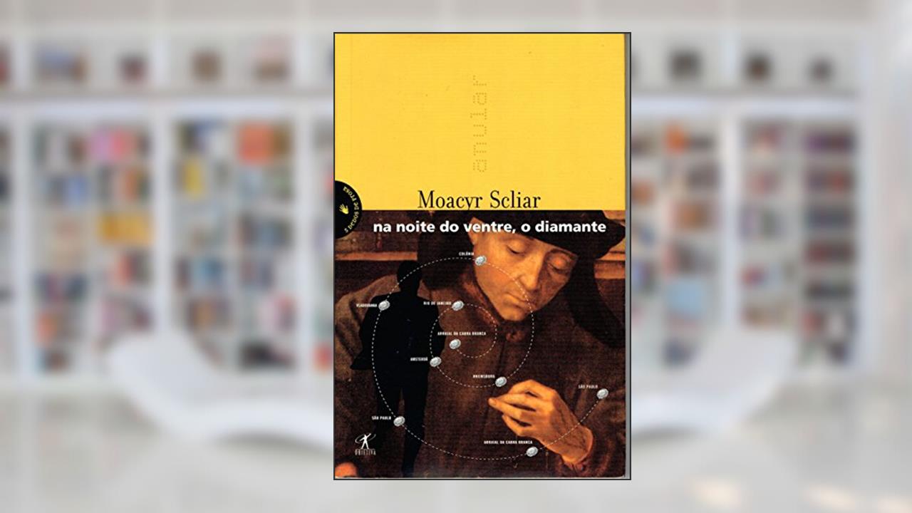 Capa de Na noite do ventre o diamante, do autor Moacyr Scliar