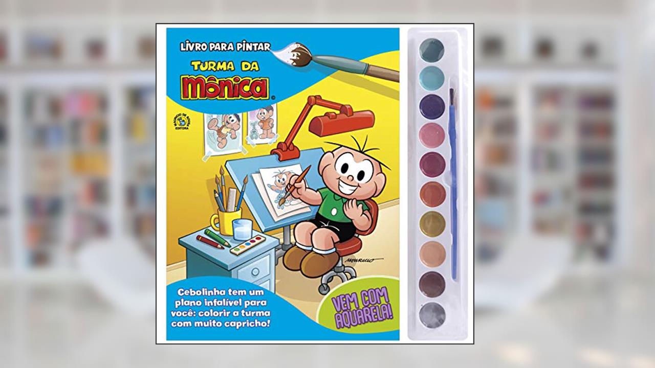 Capa de Turma da Mônica Livro para Pintar - Cebolinha, do autor Online Editora