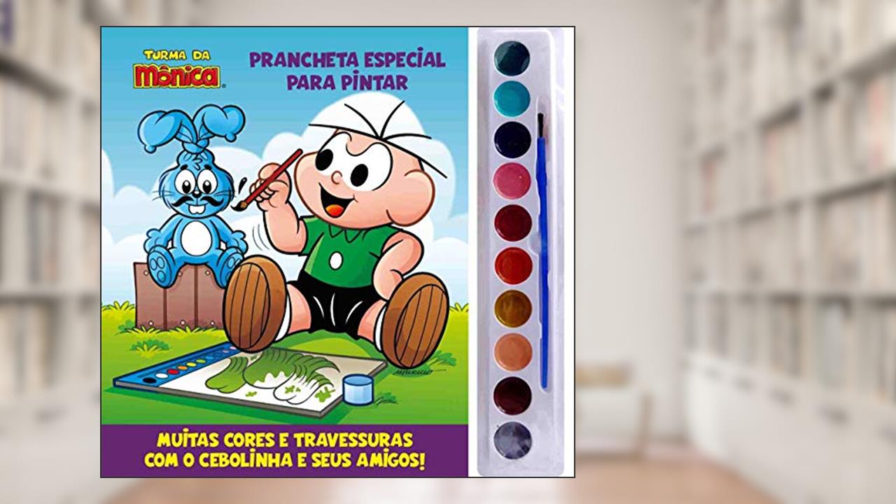 Capa de Turma Da Mônica - Prancheta Especial para Pintar - Cebolinha, do autor On Line Editora
