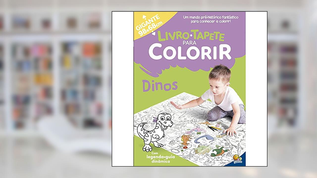 Capa de Livro-Tapete para Colorir: Dinos, do autor Todolivro