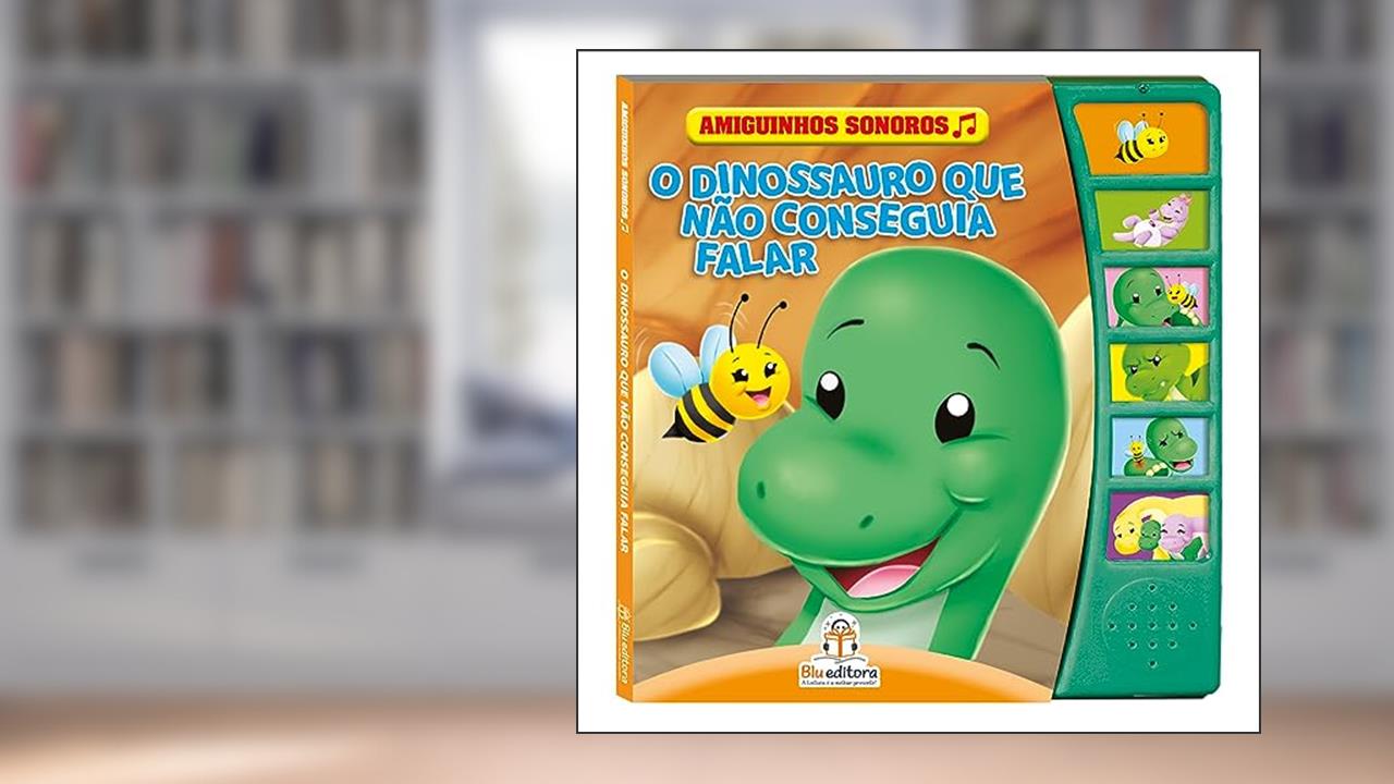 Capa de Amiguinhos Sonoros: O Dinossauro que não Conseguia Falar, do autor Book Factory
