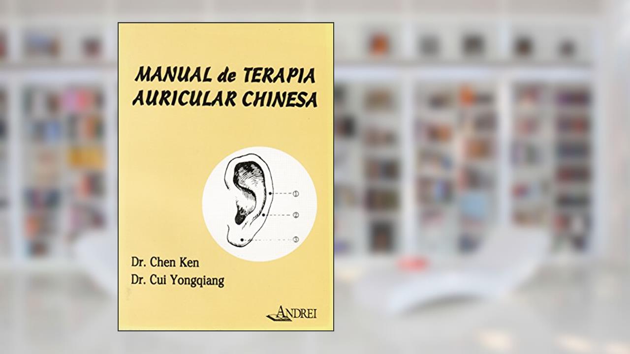 Capa de Manual de terapia auricular chinesa, do autor Chen Ken; Cui Yongqiang