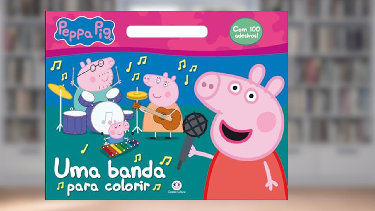 Capa de Peppa Pig - Uma banda para colorir, do autor Ciranda Cultural