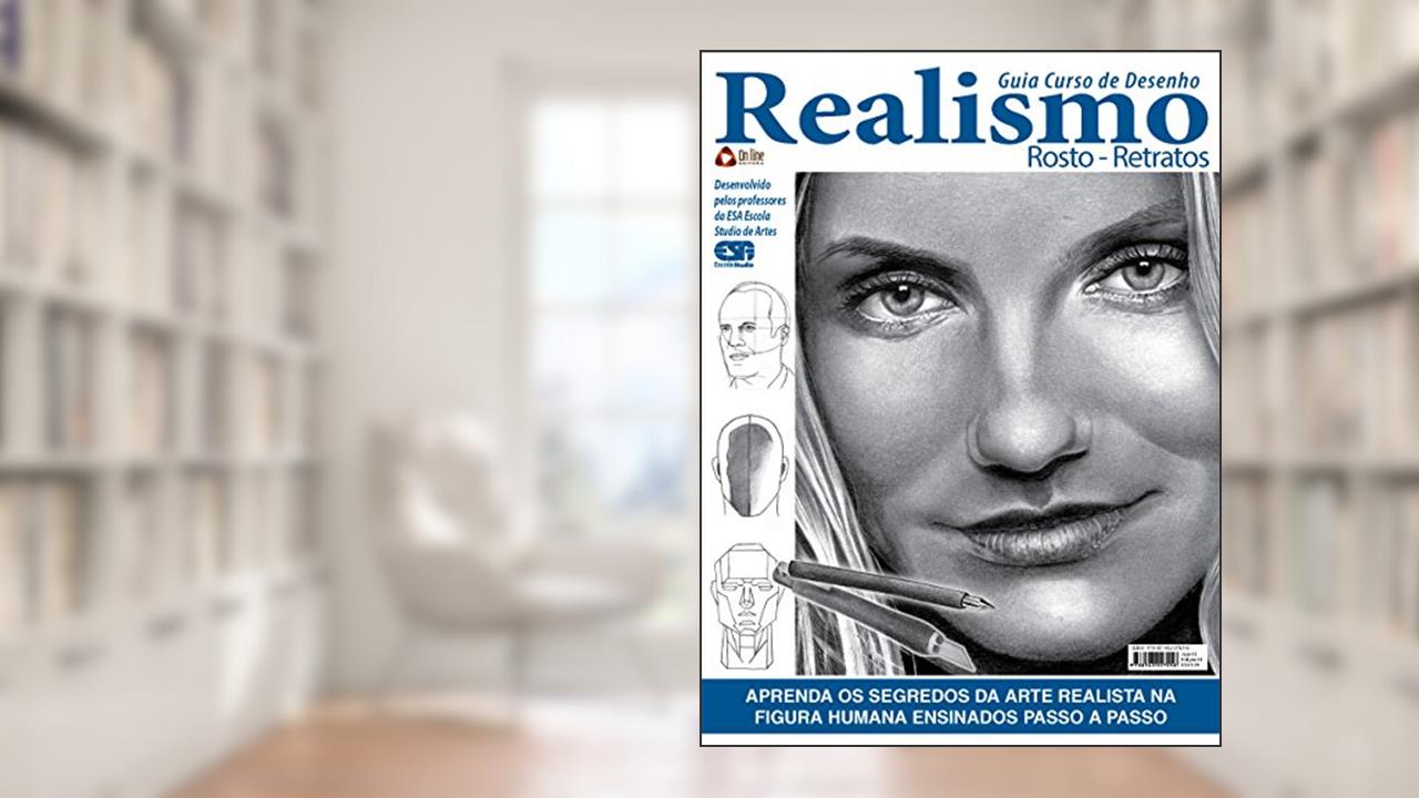 Capa de Guia Curso de Desenho Realismo - Rosto - Retratos, do autor On Line Editora