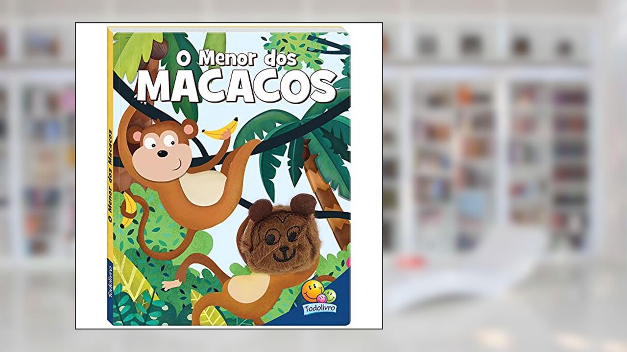 Capa de Dedinhos Agitados Livro-fantoche: Menor dos Macacos,O, do autor Inc. The Clever Factory
