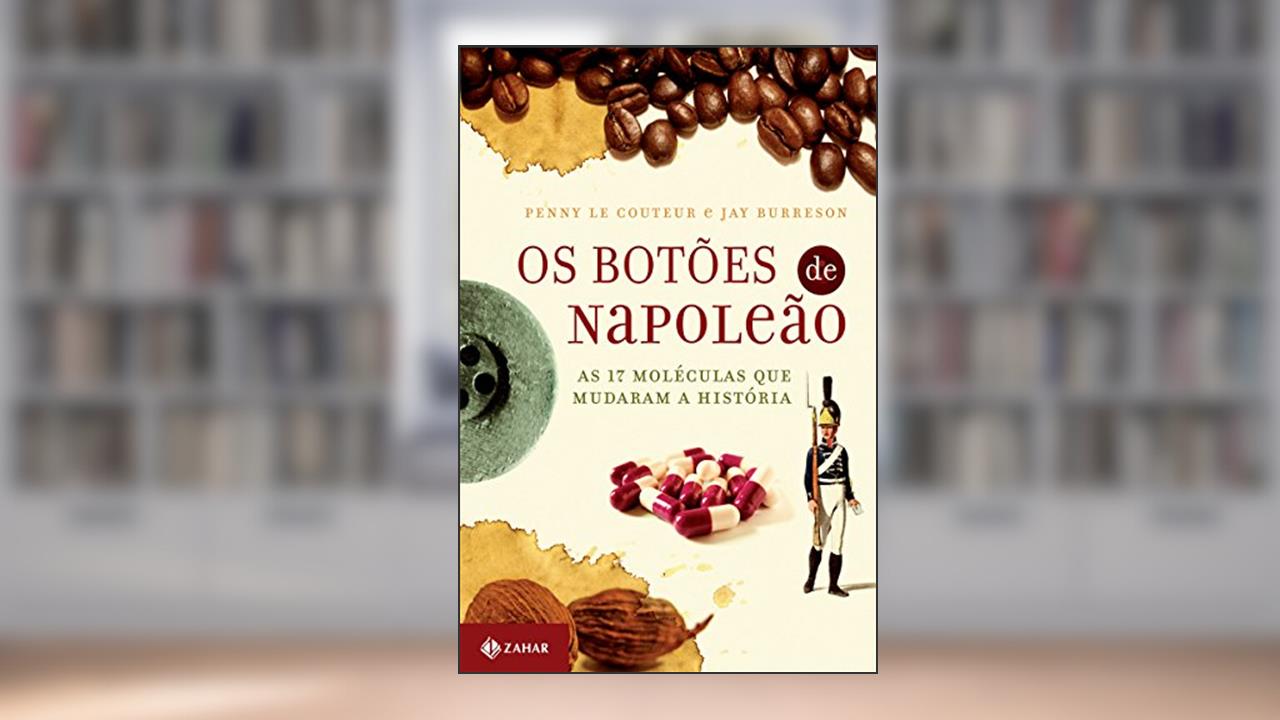 Capa de Os botões de Napoleão: As 17 moléculas que mudaram a história, do autor Penny le Couteur