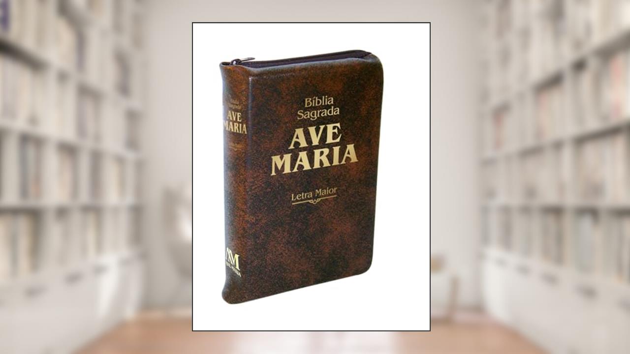 Capa de Bíblia letra maior zíper - marrom: Letra Maior - Marrom - Zíper, do autor Editora Ave-Maria