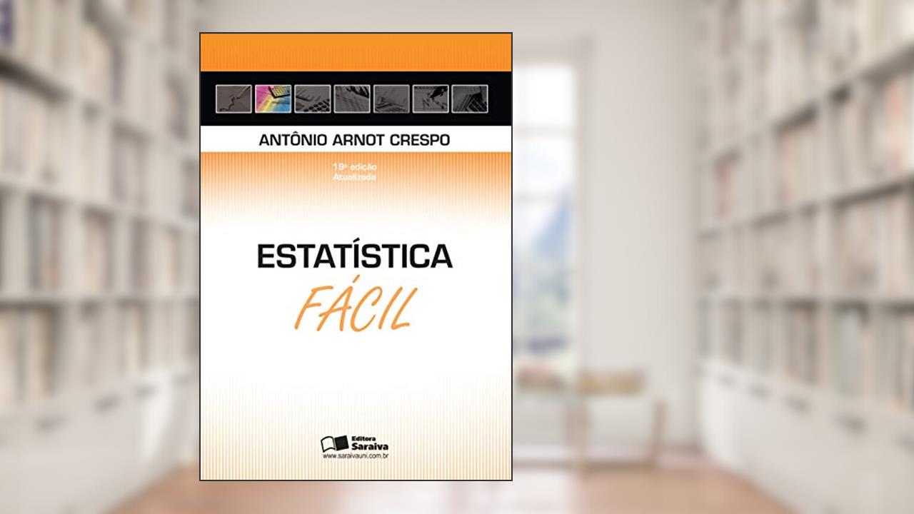 Capa de Estatística fácil, do autor Antônio Arnot Crespo