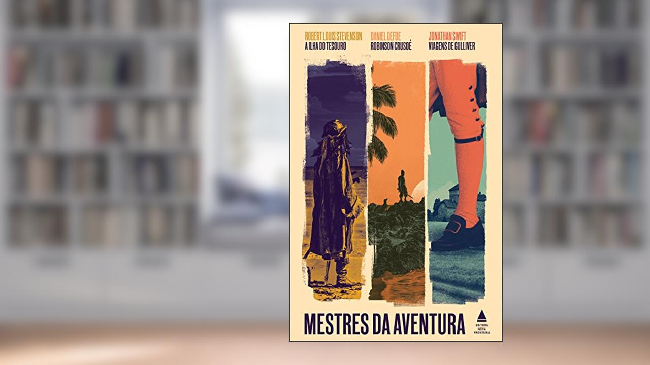 Capa de Box - Mestres da aventura, do autor Daniel Dalfoe; Robert Louis Stevenson; Jonathan Swift