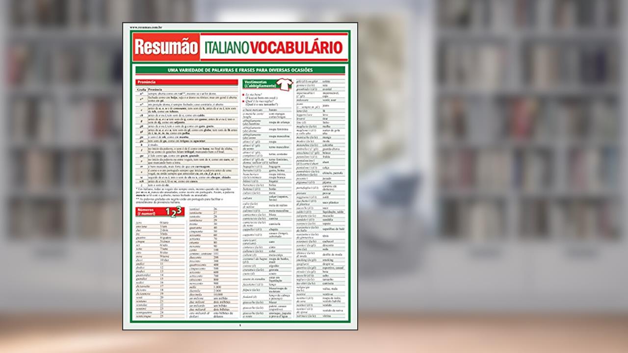 Capa de Italiano - Vocabulário, do autor Liliane Arnet
