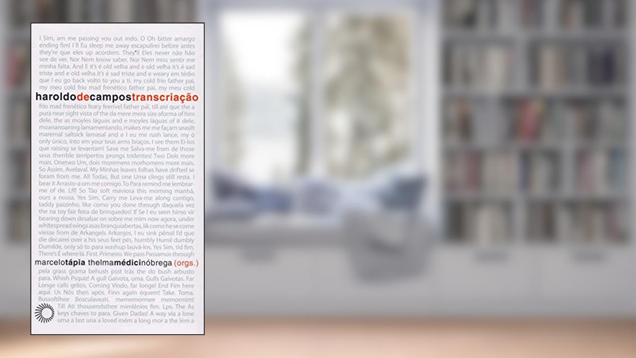 Capa de Haroldo de campos - transcriação, do autor Marcelo Tapia; Thelma Medici Nobrega