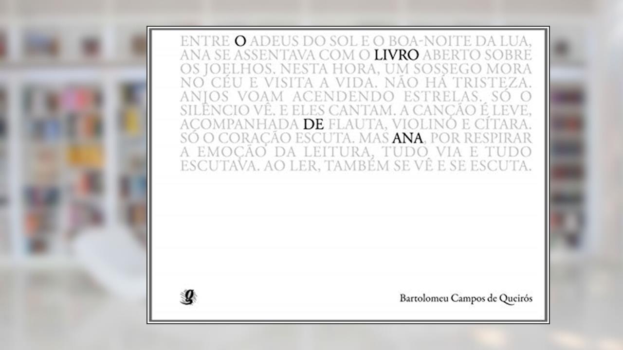 Capa de O Livro de Ana, do autor Bartolomeu Campos de Queirós