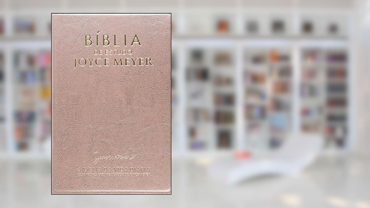 Capa de Bíblia de Estudo. A Bíblia da Vida Diária. Com Notas e Comentários de Joyce Meyer. Rosa, do autor Joyce Meyer