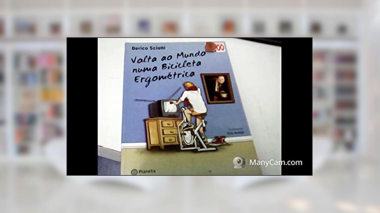 Capa de Volta ao mundo numa bicicleta ergométrica, do autor Derico Sciotti
