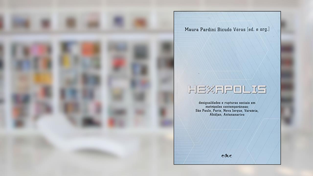 Capa de Hexapolis. Desigualdades e Rupturas Sociais em Metrópoles Contemporâneas. São Paulo, Paris, Nova Iorque, Varsóvia, Abidjan, Antananarivo, do autor Maura Pardini Bicudo Véras