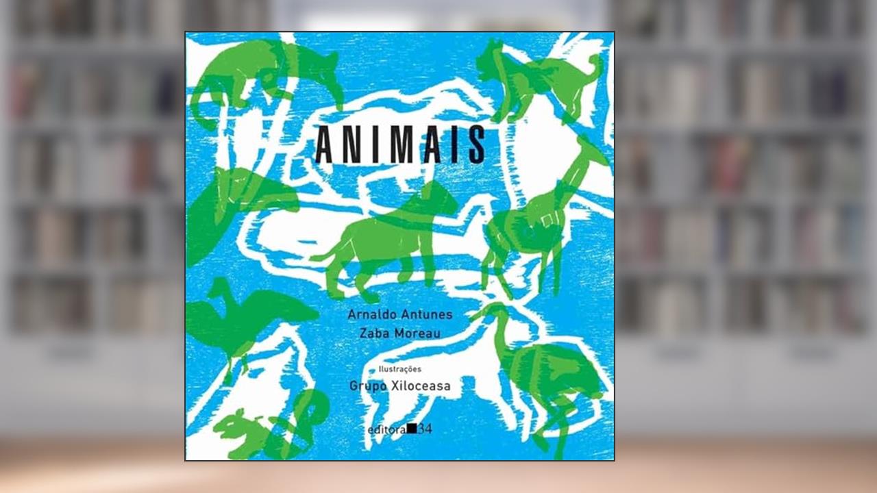 Capa de Animais, de Arnaldo Antunes; Zaba Moreau