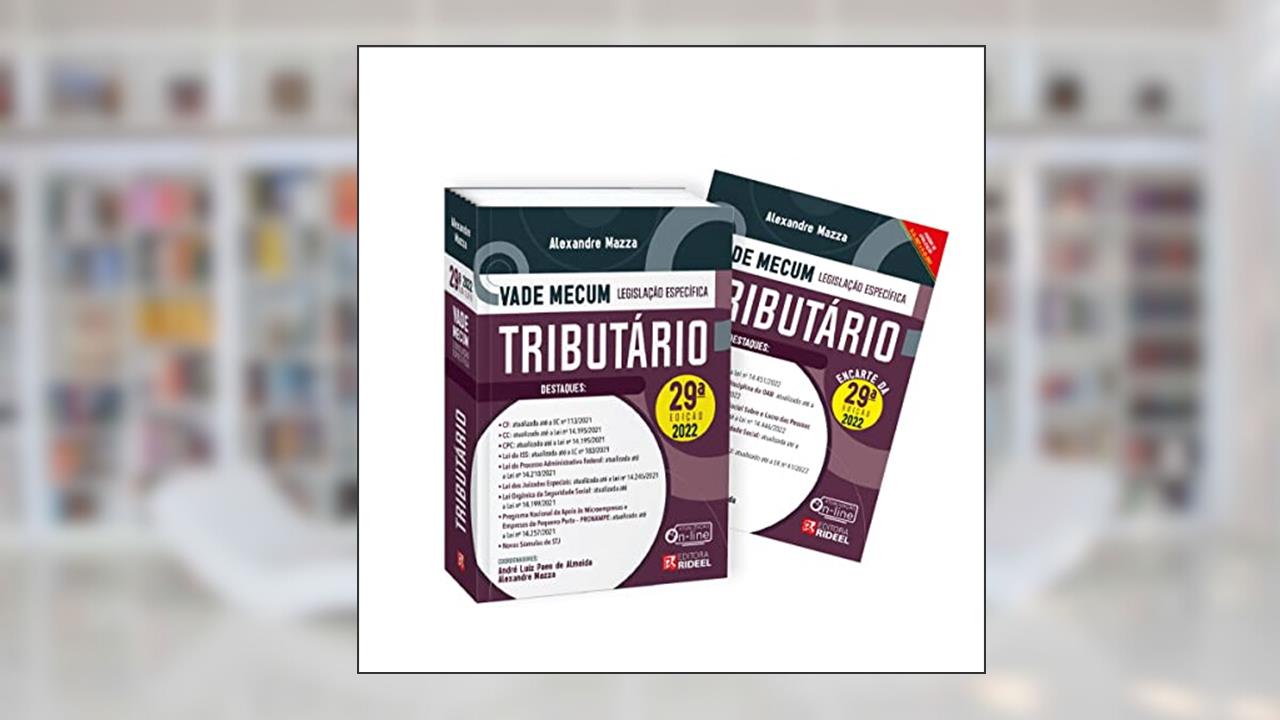 Capa de Vade Mecum Tributário - Legislação Específica - 29ª Edição (2022), do autor Alexandre Mazza