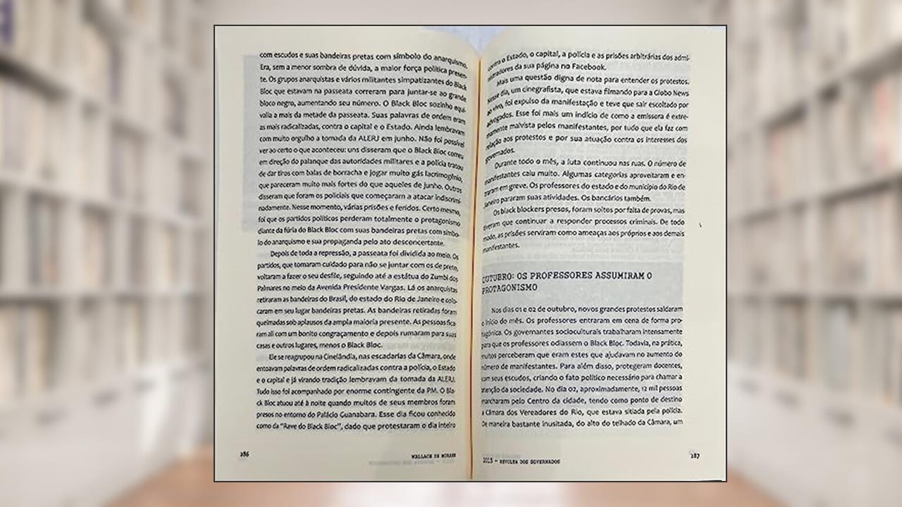 Capa de 2013 - Revolta dos Governados ou Para Quem Esteve Presente Revolta do Vinagre, do autor Wallace De Moraes