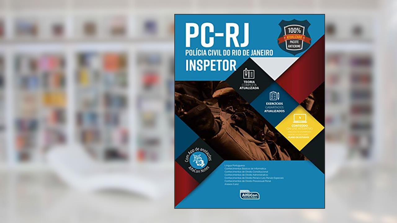 Capa de Inspetor de Policia - PC RJ 2020: Policia Civil do Rio de Janeiro, do autor Equipe Alfacon