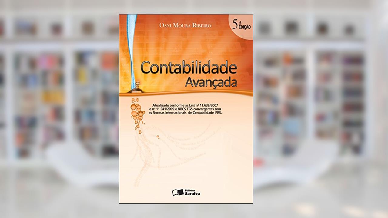 Capa de Contabilidade Avançada, do autor Osni Moura Ribeiro