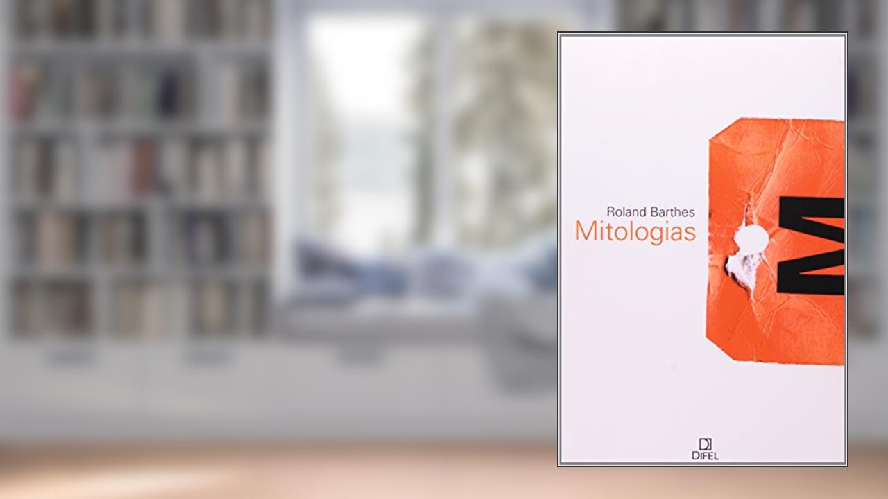 Capa de Mitologias, do autor Roland Barthes